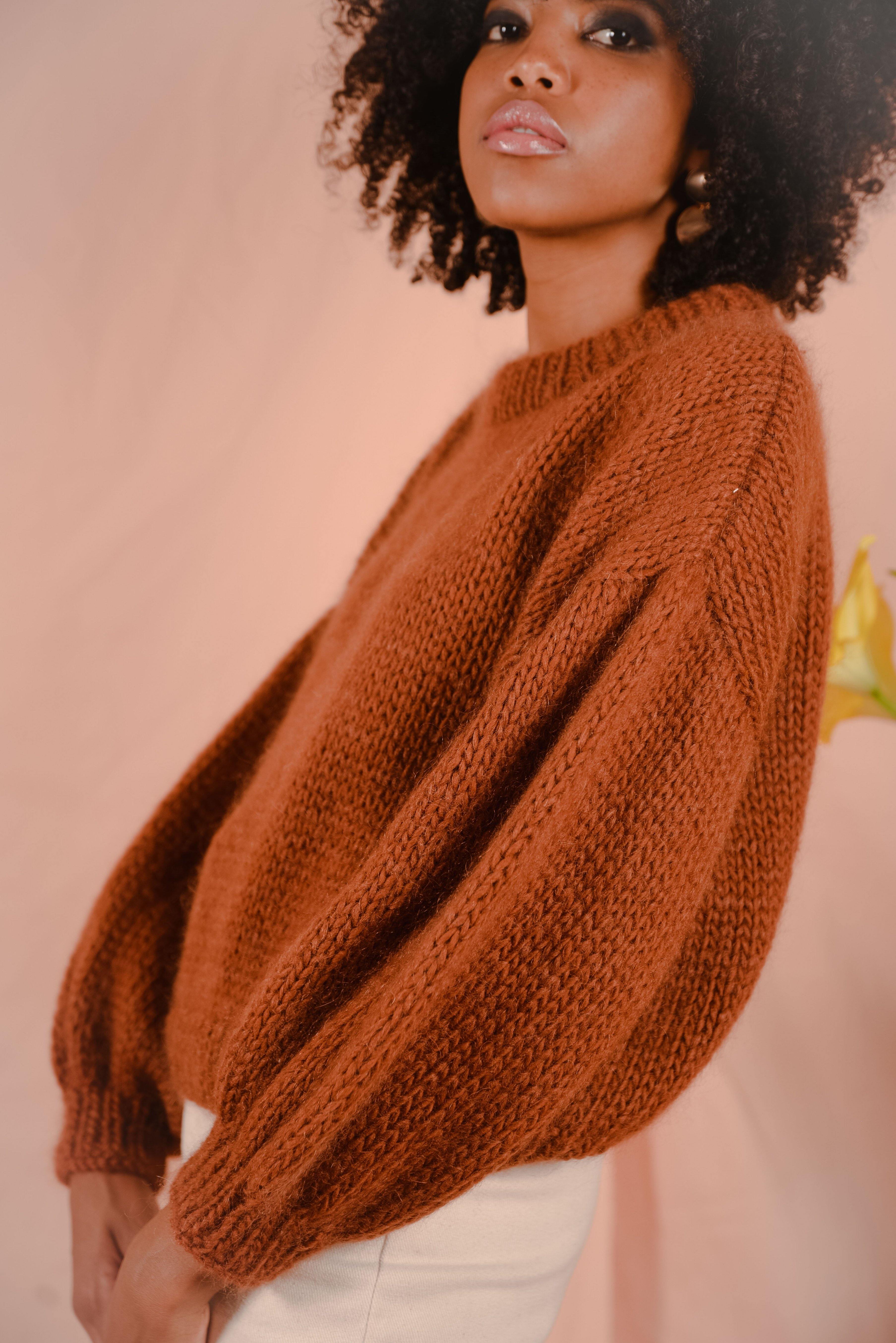 Leaf Sweater Mohair Edition - Knitting Pattern by TheKnitStitch