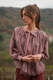 MARIE blouse multicolor checks