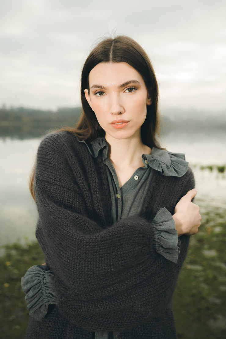 WOOD cardigan grey